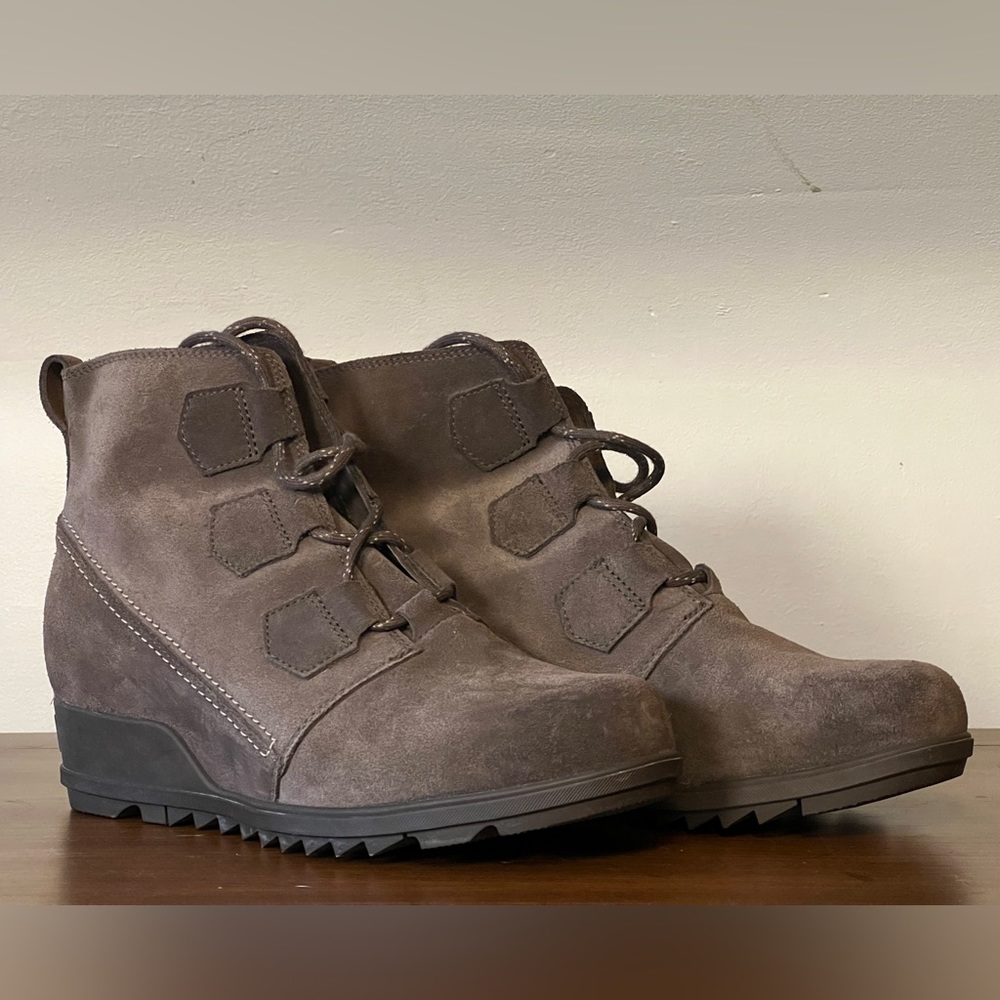 Sorel Evie Lace Up Wedge Sneakers